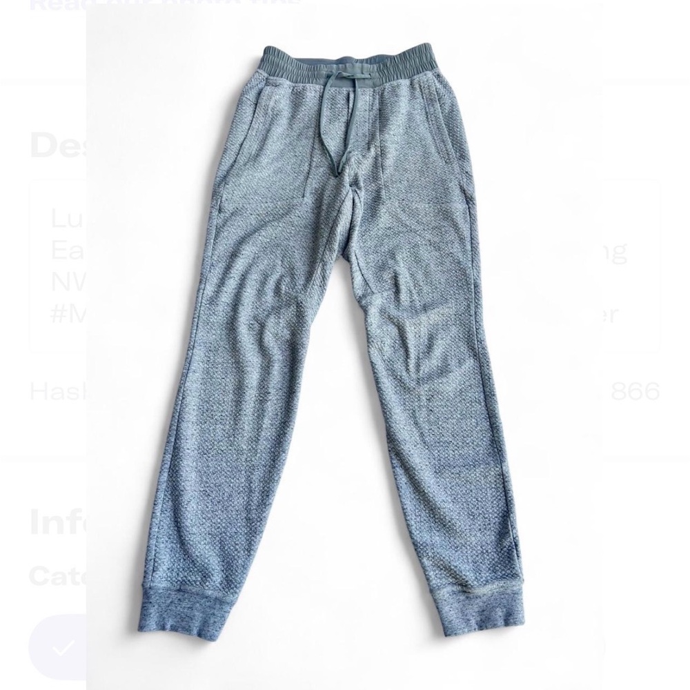 Lululemon Joggers Men’s XS Gray At Ease Textured Double Knit Gym Running NWOT - Picture 3 of 10